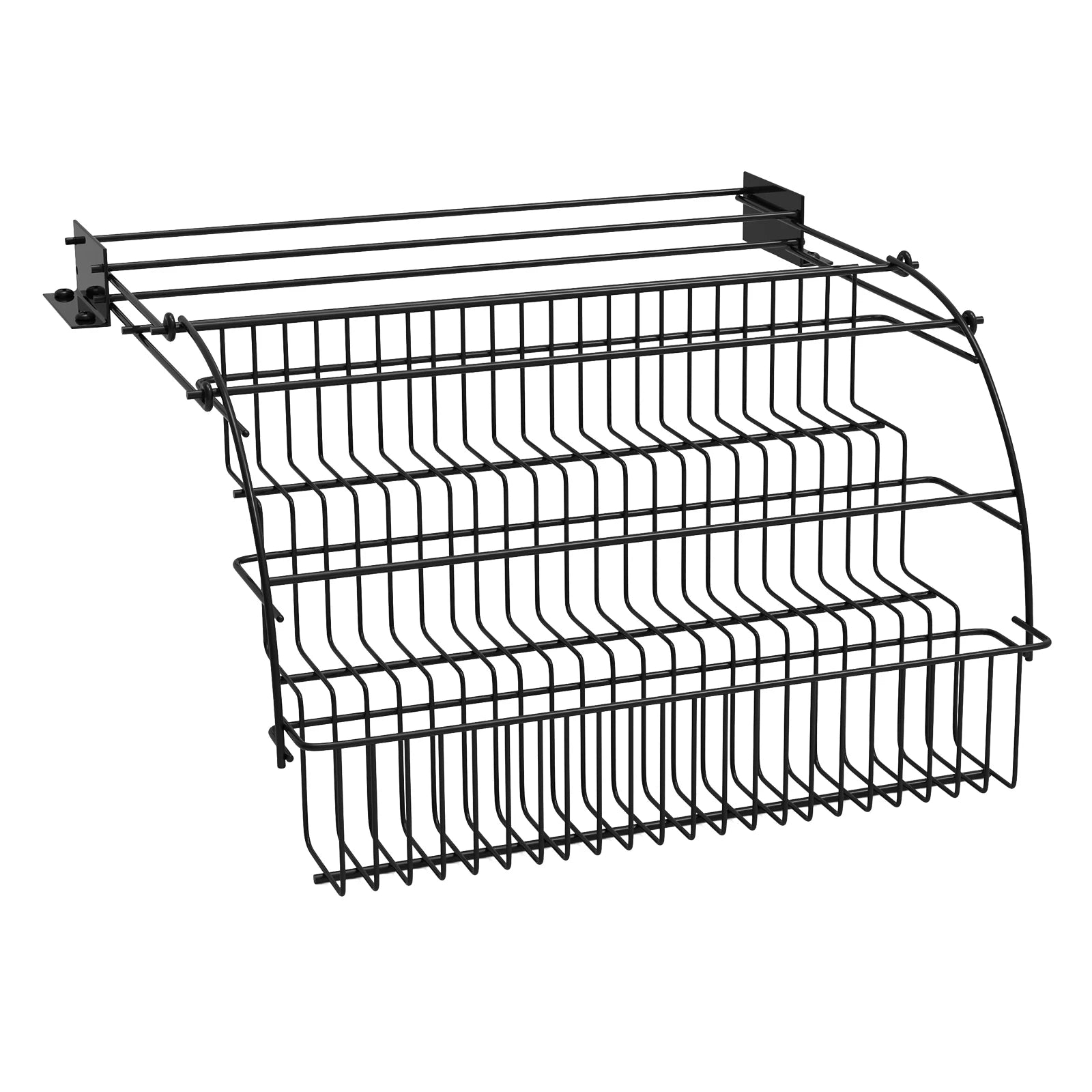 3-Tier Pull down Cabinet Spice Rack Organizer,Metal Storage Shelf,Retractable Large Capacity Kitchen Storage Shelf Organizer